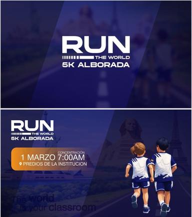 banner RUN THE WORLD ALBORADA INFANTIL
